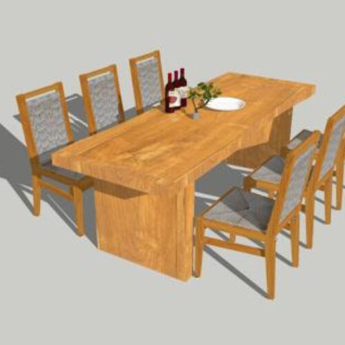 DINING TABLE & CHAIR