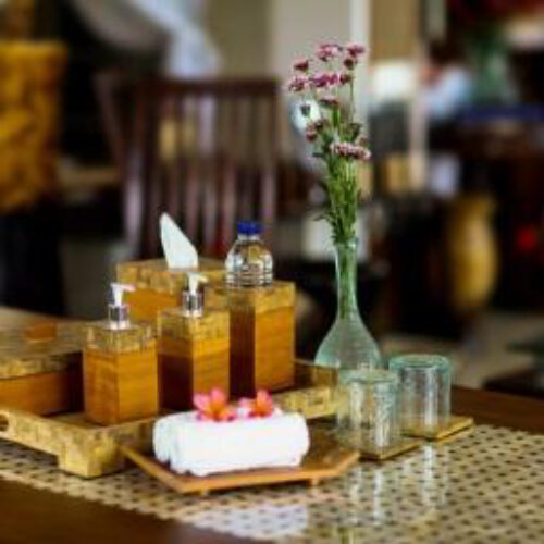 AMENITIES SET TEAK&BAMBOO